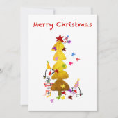 ドードルロビンズゴールデンツリークリスマスカード サンキューカード (正面)