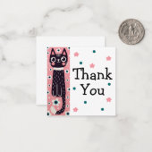 ドードル予測できなお洒落ブラックキャットスケッチ ノートカード (正面/裏面インサイチュ)