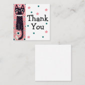 ドードル予測できなお洒落ブラックキャットスケッチ ノートカード (正面/裏面)