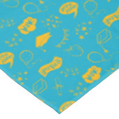 ドードル予測できなブルーイエロー卒業パーティー テーブルクロス (アングル)