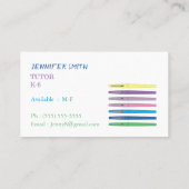 ドードル先生ペンズターターホワイトビジネスカード 名刺 (裏面)