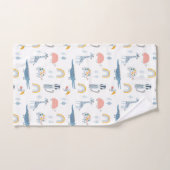 ドードル動物のおもしろいパターン バスタオルセット (ハンドタオル)