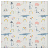 ドードル動物のおもしろいパターン ファブリック (見本)