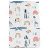 ドードル動物のおもしろいパターン ミディアムペーパーバッグ (正面)