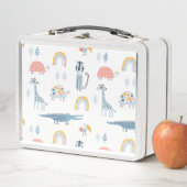 ドードル動物のおもしろいパターン メタルランチボックス (インサイチュ)