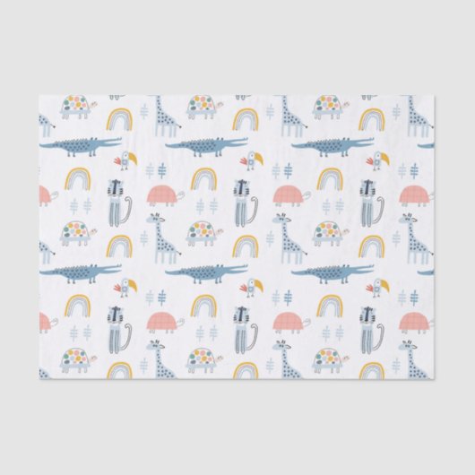 ドードル動物のおもしろいパターン 薄葉紙 (正面)