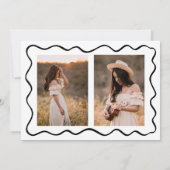 ドードル卒業サンキューカード3枚の写真波形 サンキューカード (裏面)