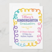 ドードル幼稚園卒業パーティー招待状 招待状 (正面/裏面)