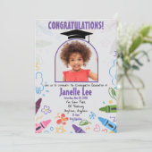 ドードル幼稚園卒業写真パーティー 招待状 (スタンド正面)