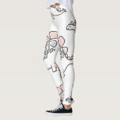 ドードル恐竜：手描きおもしろい。 レギンス (左)