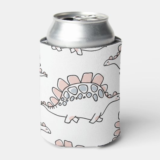 ドードル恐竜：手描きおもしろい。 缶クーラー (缶正面)