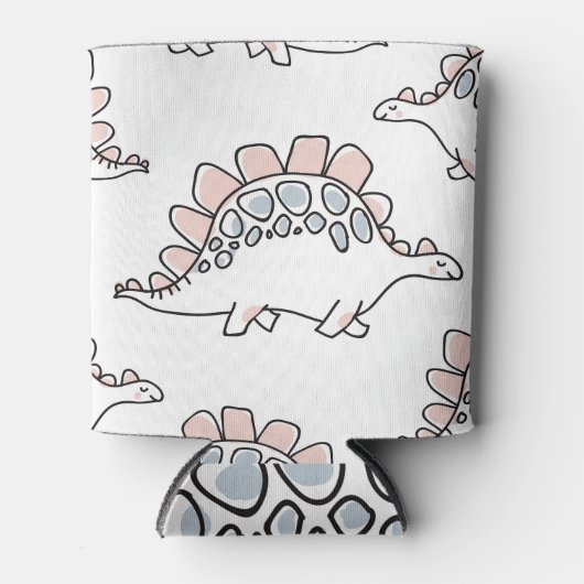 ドードル恐竜：手描きおもしろい。 缶クーラー (正面)