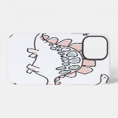 ドードル恐竜：手描きおもしろい。 iPhoneケース (裏面横)