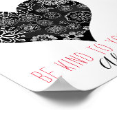 ドードル感動的フローラブガーリーラックハート ポスター (角)