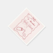 ドードル手引き弓ベビーシャワー スタンダードカクテルナプキン (角)