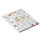 ドードル手描き斜め矢印パターン ノートパッド (アングル)