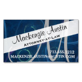 ドードル抽象芸術 | Pastel Chalk Scribble Monogram マグネット名刺 (正面)