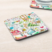 ドードル新年パーティーお祝い コースター (左側)