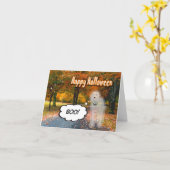 ドードル日漫画ハッピーハローウィンカード カード (黄色い花)