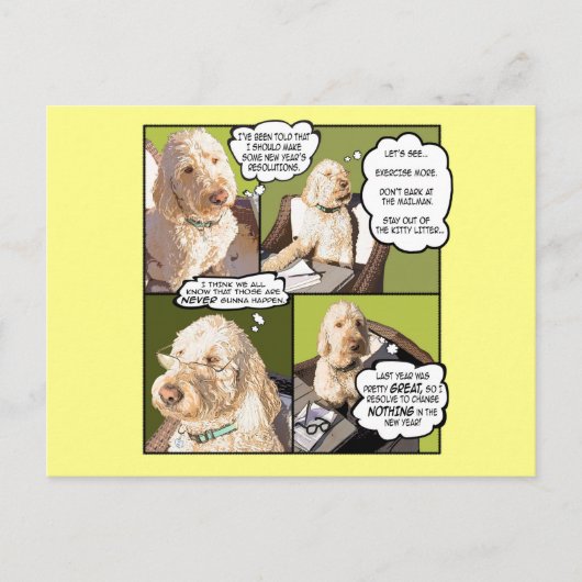 ドードル日漫画年賀状 ポストカード (正面)