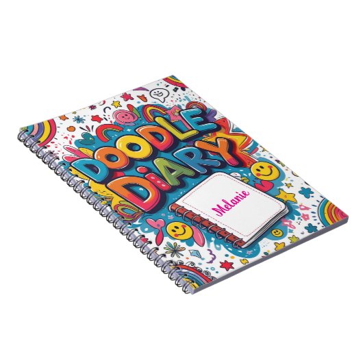 ドードル日記パーソナライズされた-おもしろいとクリエイティブ ノートブック (右側)