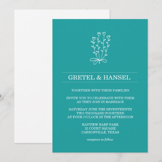 ドードル植物 招待状 (正面/裏面)