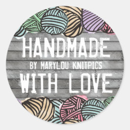 ドードル水色の糸の編み物かぎ ラウンドシール