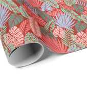 ドードル熱帯葉の:暗い手描き ラッピングペーパー (ロールコーナー)