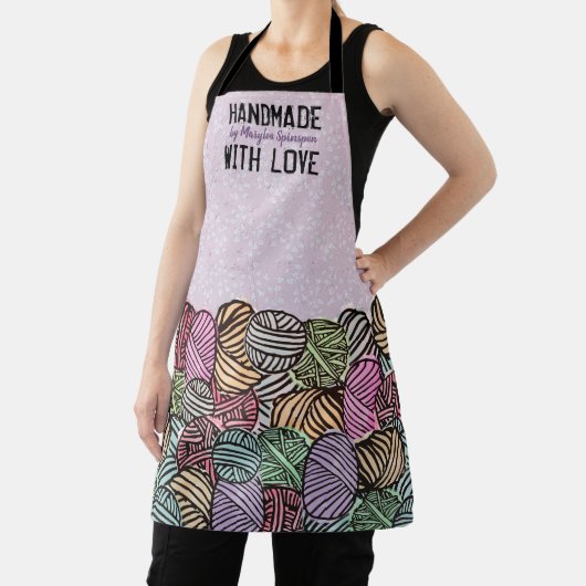 ドードル糸編み物クロシェット手パーソナライズされた形 エプロン (インサイチュ)