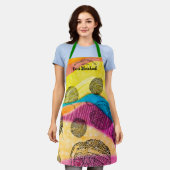 ドードル糸編み物クロシェット手作りクラフトショー エプロン (着用した状態)