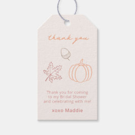 ドードル紅葉ブライダルシャワーメッセージカード ギフトタグ