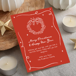 ドードル素朴リースクリスマス シーズンカード