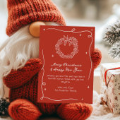 ドードル素朴リースクリスマス シーズンカード