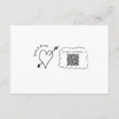 ドードル結婚イラストズイン白黒 エンクロージャーカード (裏面)
