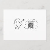 ドードル結婚イラストズイン白黒 エンクロージャーカード (裏面)