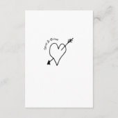 ドードル結婚イラストズイン白黒 エンクロージャーカード (裏面)