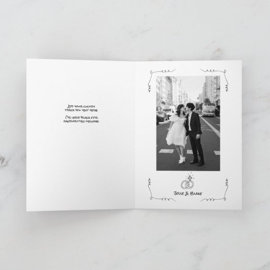 ドードル結婚イラストズイン白黒 カード (内部)