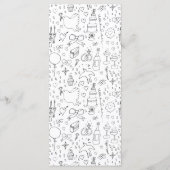 ドードル結婚イラストズイン白黒 メニュー (裏面)