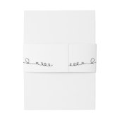 ドードル結婚イラストズイン白黒 招待状ベリーバンド (裏面例)