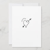 ドードル結婚イラストズイン白黒 招待状 (裏面)