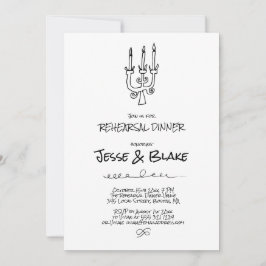 ドードル結婚イラストズイン白黒 招待状