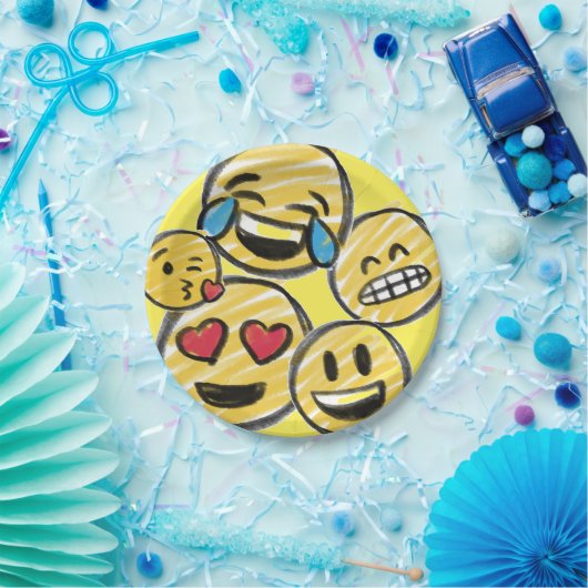 ドードル絵文字トゥイーン10代の誕生日 ペーパープレート (パーティー)