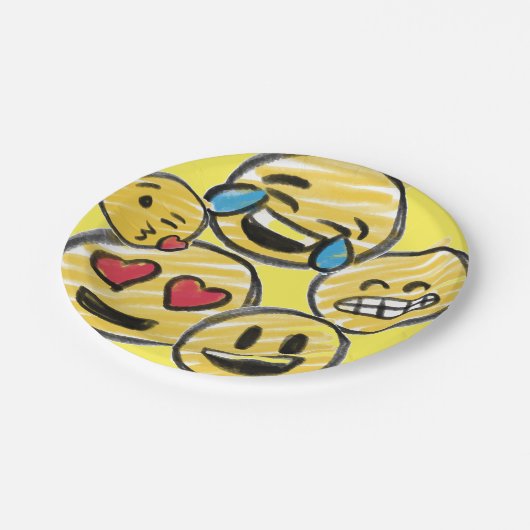 ドードル絵文字トゥイーン10代の誕生日 ペーパープレート (アングル)