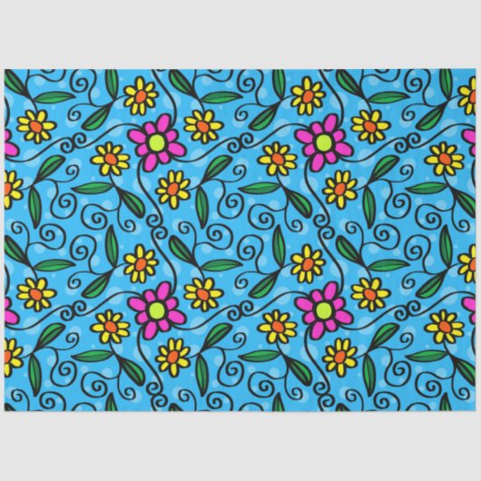 ドードル花ティッシュペーパー 薄葉紙 (正面)