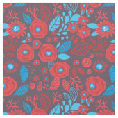 ドードル花柄 ファブリック (クローズアップ)