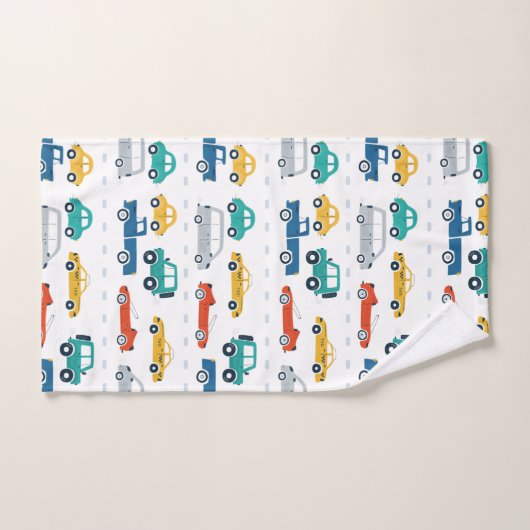 ドードル車の子どもパーソナライズされたの名前タオルセット バスタオルセット (ハンドタオル)