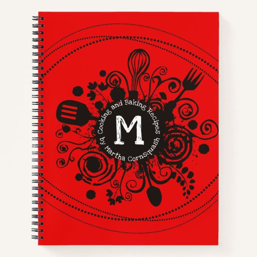 ドードル道具パーソナライズされたレシピ料理本 ノートブック (正面)