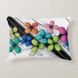ドードル鮮やかフローラアート – モカラフルード アクセントクッション