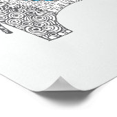 ドードル・エレファント。子供部屋装飾 ポスター (角)