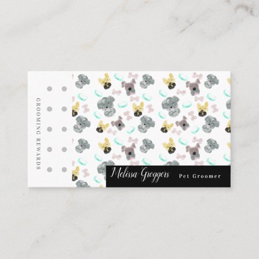 ドードル·パピー·ペット·トリマー·サッズ·ロゴ·リワード 名刺 (正面)